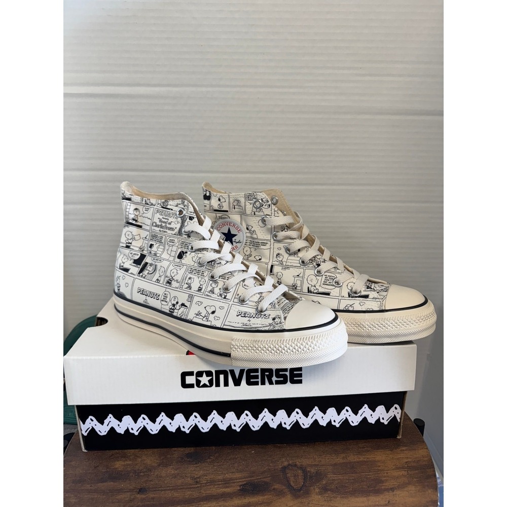 Converse NEW Chuck Taylor Sneakers All Star Peanuts Snoopy Comic Strip High Top - Picture 2 of 8
